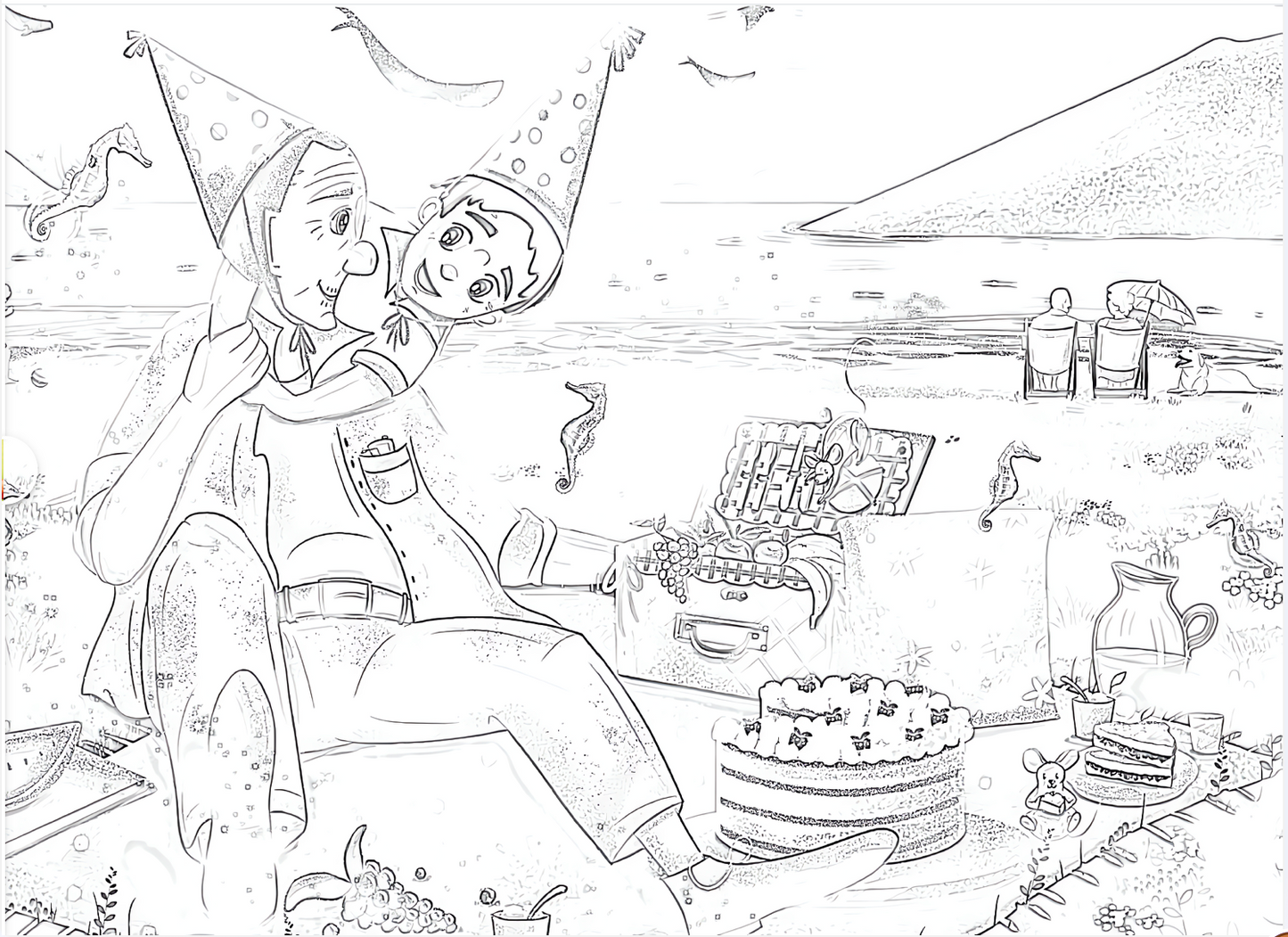 3-Scene Coloring Sheets